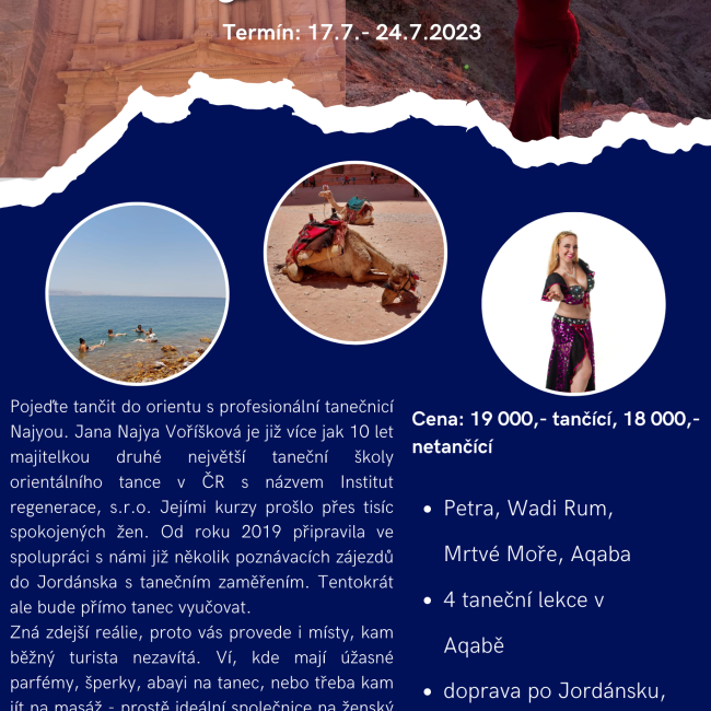 Jordánsko s tancem i bez 8 dní / 7 nocí